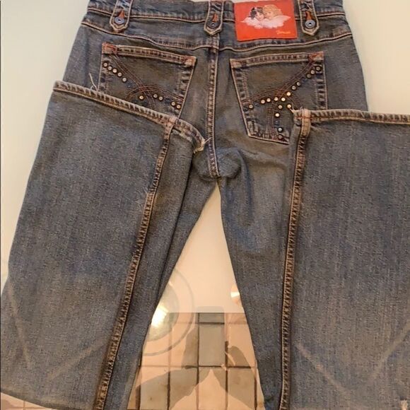 Fiorucci jeans 9 blue distressed bottom fly - Picture 4 of 14